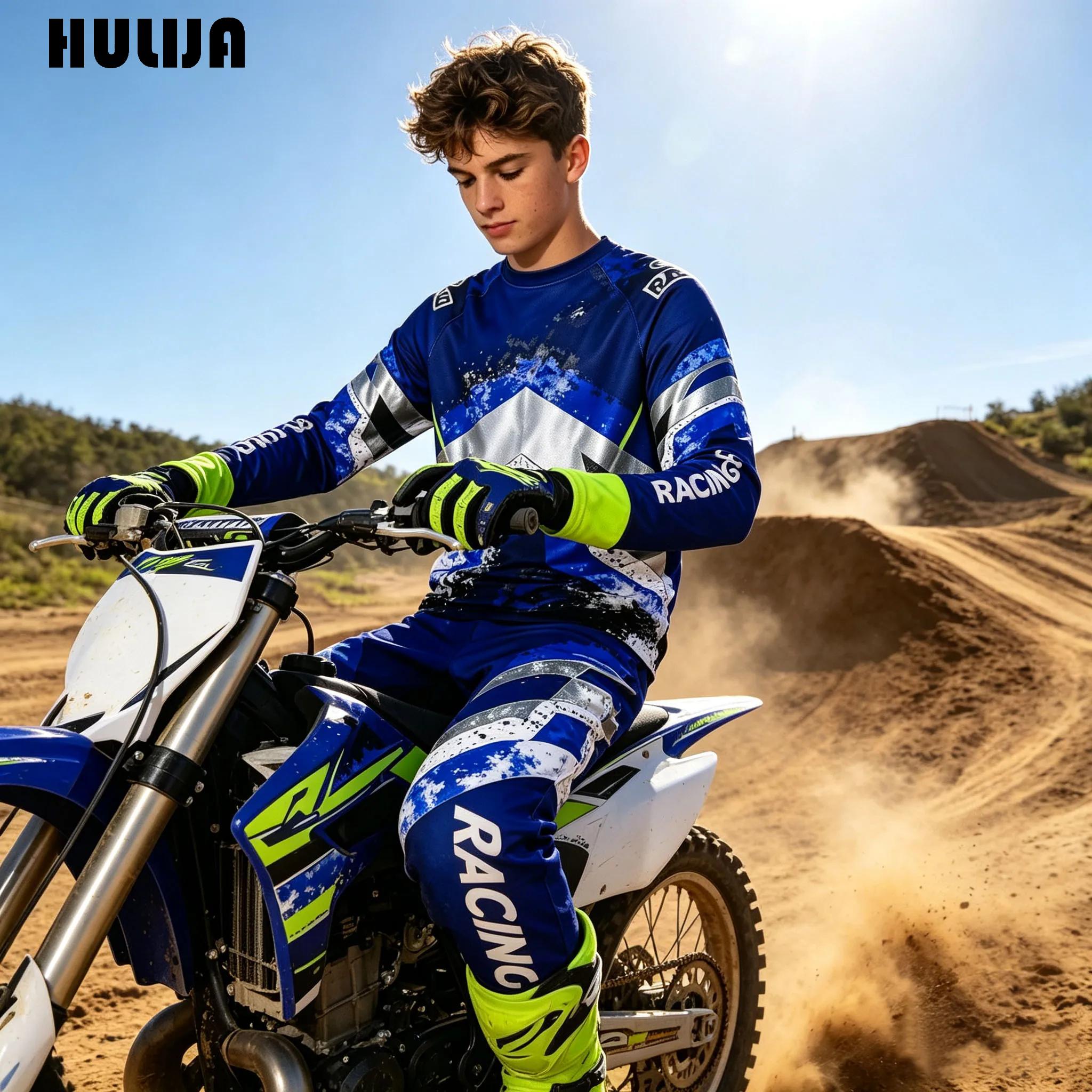 Motorcycle Gear Youth - ユースボーイズダートバイクギア軽量モトクロスジャージ＆パンツ2点セットオートバイ用品モータースポーツスーツ通気性