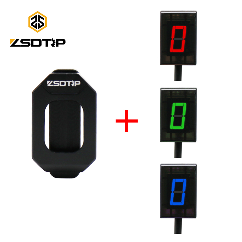 Motorcycle Gear Selector - ZSDTRP 6 スピードユニバーサルオートバイデジタルギアインジケータ LED ディスプレイシフトレバーマグネットギアインジケータホルダー