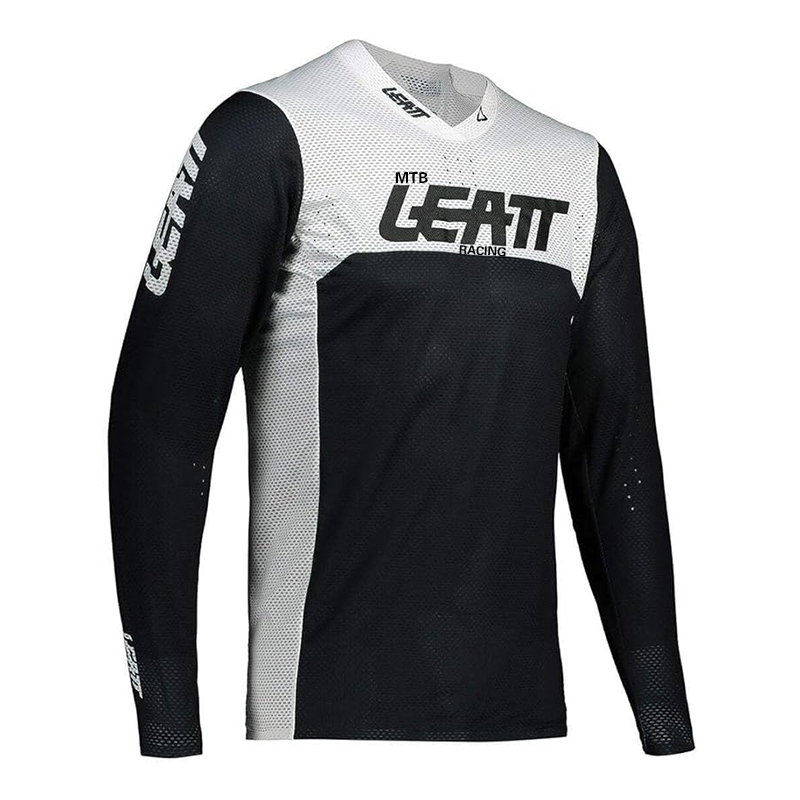 Motorcycle Gear Full Set - 新しい夏用バイクウェア速乾性と通気性に優れたMTBジャージ長袖クルーネックシャツ