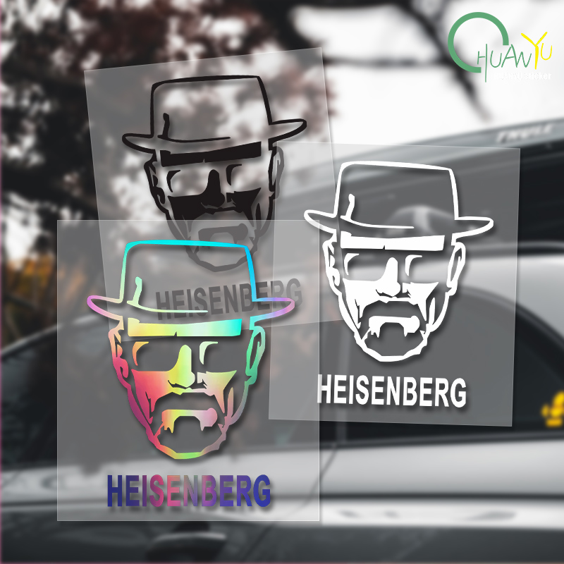 Motorcycle Gear Outlet - Heisenberg-クリエイティブなテキストパターンステッカー、車の窓オートバイの反射防水ステッカー
