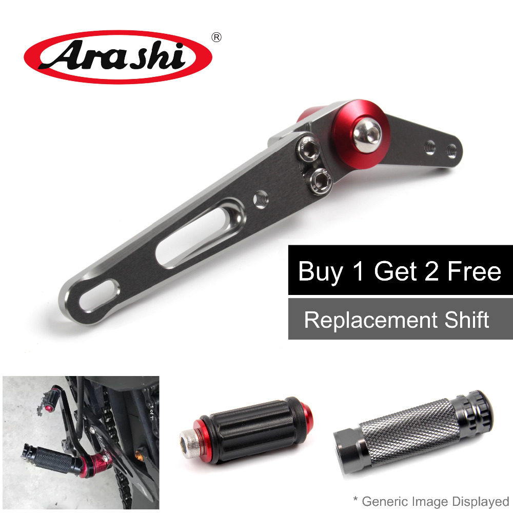 Motorcycle Gear Selector - Arashi調整可能な保護ケース交換用シフトリンクレバーギアセレクターオートバイフットレストスペアパーツフットペグ1個