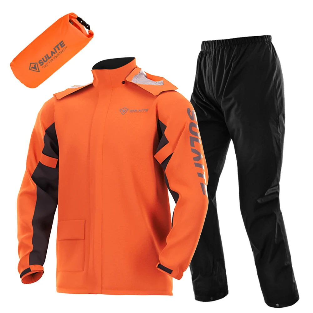 Motorcycle Gear Jacket And Pants - オートバイレインギアスーツ 軽量ライディングレインコートセット 防水通気性ジャケット＆パンツ シューズカバー付き 男女兼用
