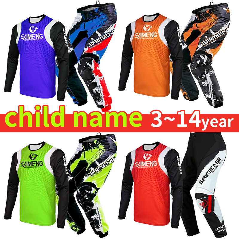 Motorcycle Gear Youth - 2026年ニューモトクロスギアセット キッズ用 エンデューロクロスジャージパンツキット 男の子 女の子 レーシングスーツ