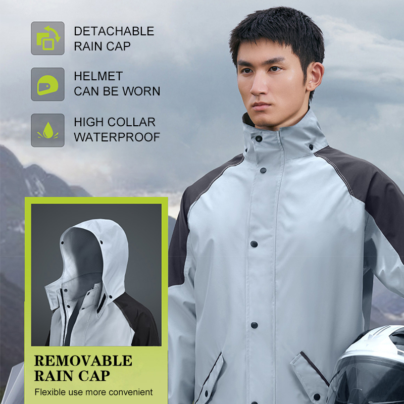 Motorcycle Gear Jacket And Pants - 男女兼用反射材付きバイク用レインスーツ、防水透湿レインジャケット＆パンツ