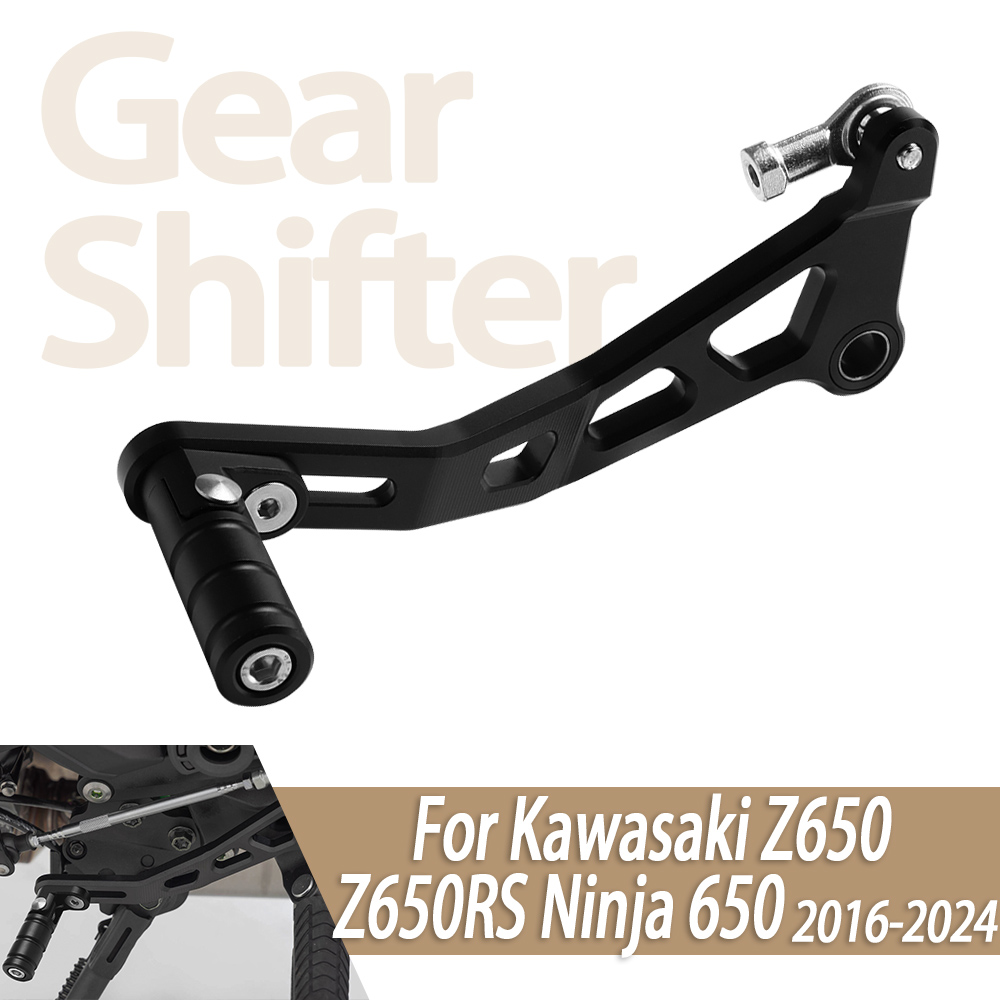 Motorcycle Gear Kawasaki - カワサキz650,z650rs,ninja650,z 650, 2017-2024, 2021, 2022, 2023に適したオートバイ用アルミニウム折りたたみ式ギアレバー