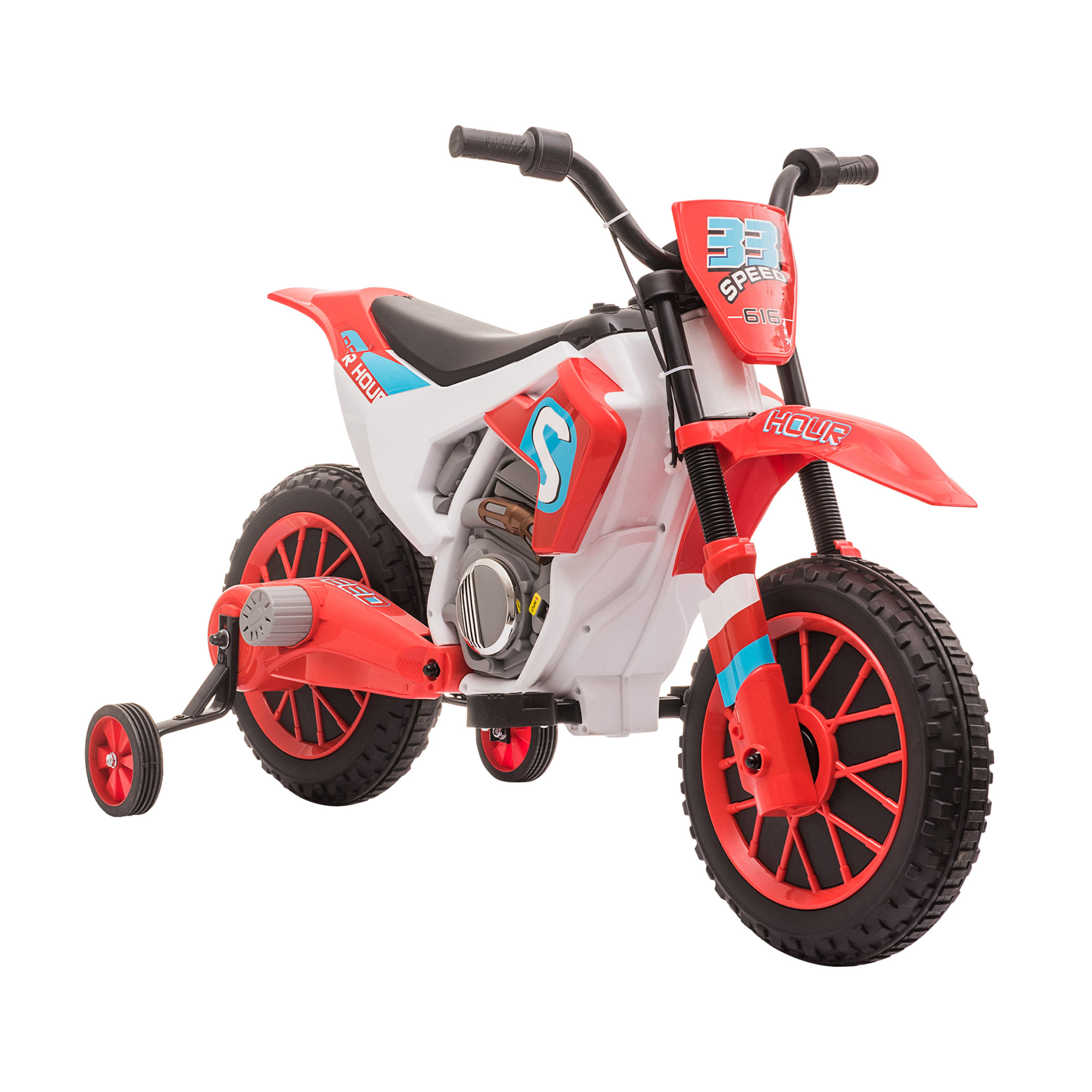 Motorcycle Gear Kids - 12Vキッズ電動バイク 5MPH 3～5歳向け レッド、滑り止めホイール、調整可能な速度モード、充電式バッテリー搭載