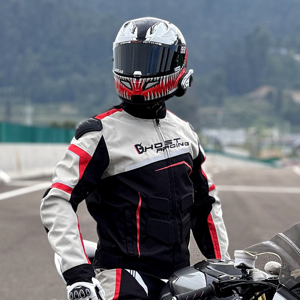ゴーストレーシング男性オートバイジャケットパンツ M-5XL - Motorcycle Gear Jacket And Pants のレビューと価格