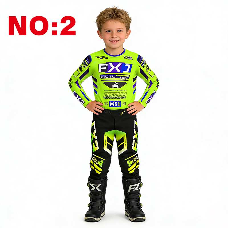 モトクロス子供用セット オートバイジャージ＆パンツ キッズ服 - Motorcycle Gear Youth のレビューと価格