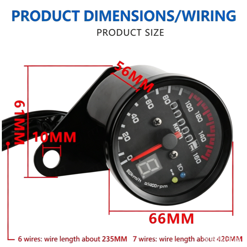 ユニバーサル多機能オートバイインストルメントパネル、黒色LE - Motorcycle Gear Selector のレビューと価格