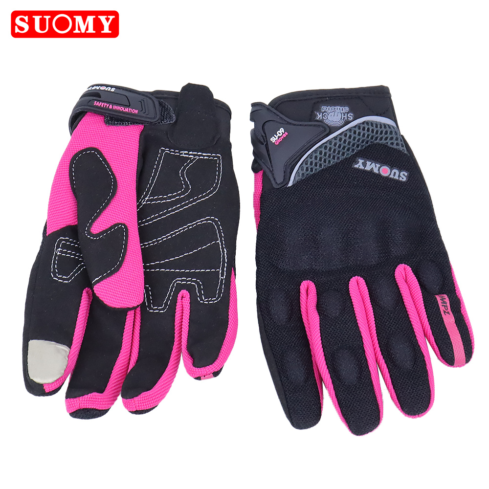 Suomy-男性と女性のためのフルフィンガーバイクグローブ、 - Xs Motorcycle Gear のレビューと価格