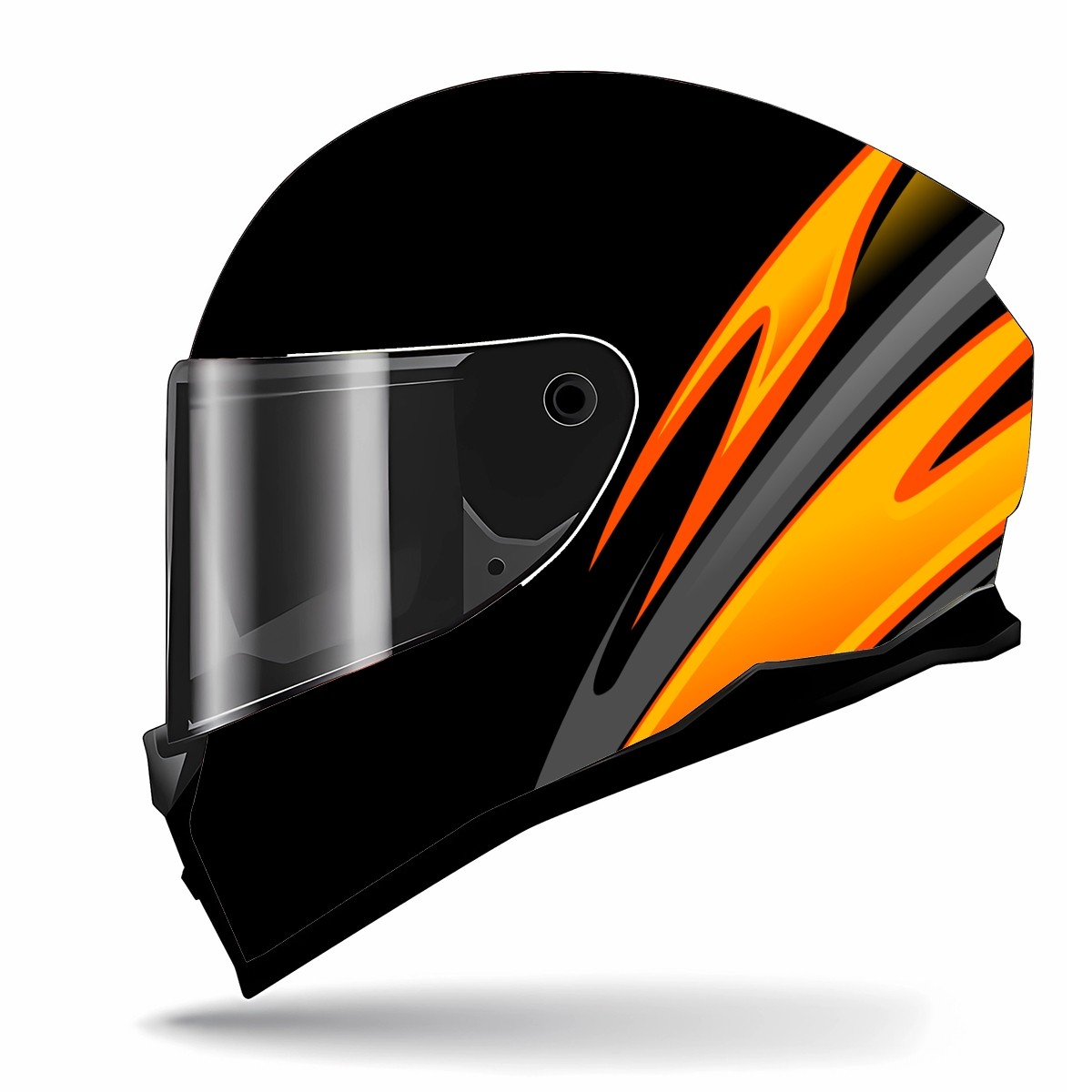 黄色の抽象的な曲線のヘルメットステッカー,ビニールステッカー - Motorcycle Gear Yellow のレビューと価格