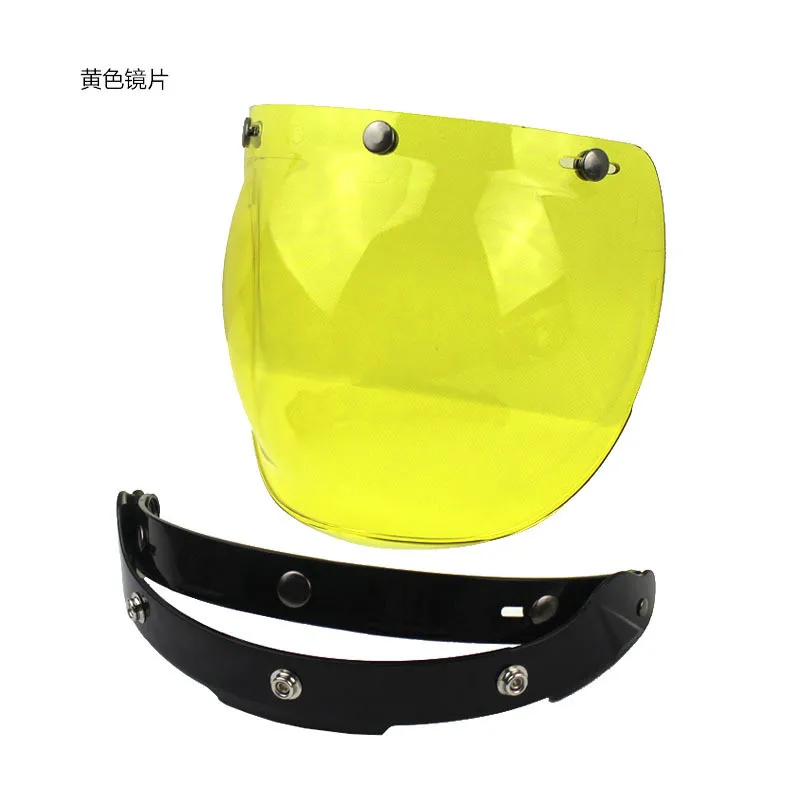 黄色のオートバイヘルメットバイザーバブルシールドレトロヴィン - Motorcycle Gear Yellow のレビューと価格