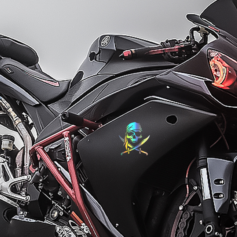 海賊スカルステッカー,カスタマイズされたファッショナブルなス - Motorcycle Gear Outlet のレビューと価格