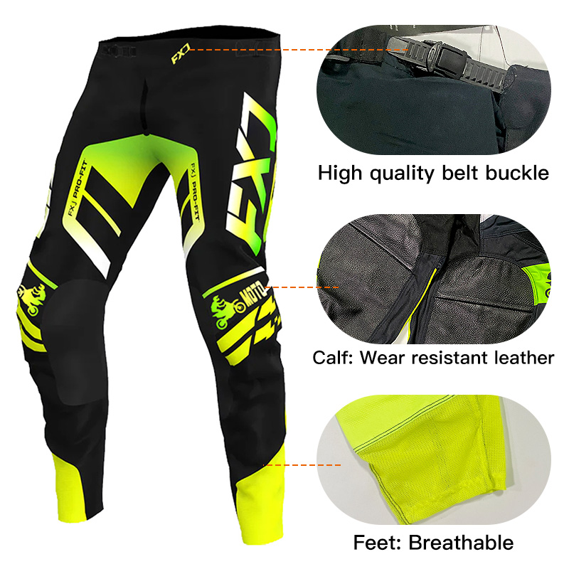 オフロードバイクジャージ＆パンツ 大人用 ホワイト ピンク  - Motorcycle Gear Yellow のレビューと価格