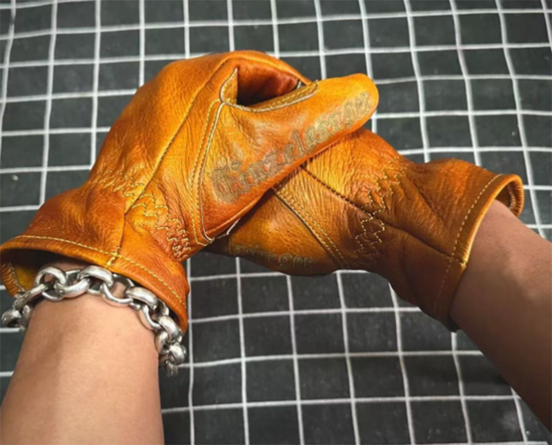 レトロなオートバイの手袋,本革,手作り,フルフィンガー,タッ - Motorcycle Gear Full Set のレビューと価格