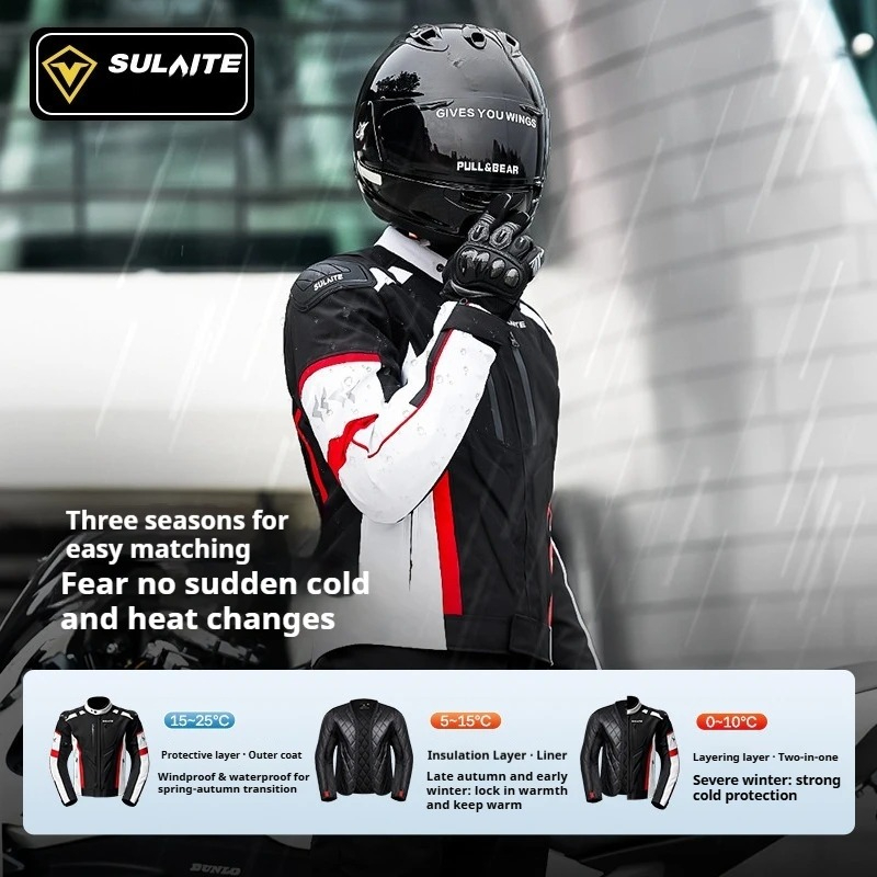 SULAITE 冬用オートバイライディングジャケットパンツセ - Motorcycle Gear Jacket And Pants のレビューと価格