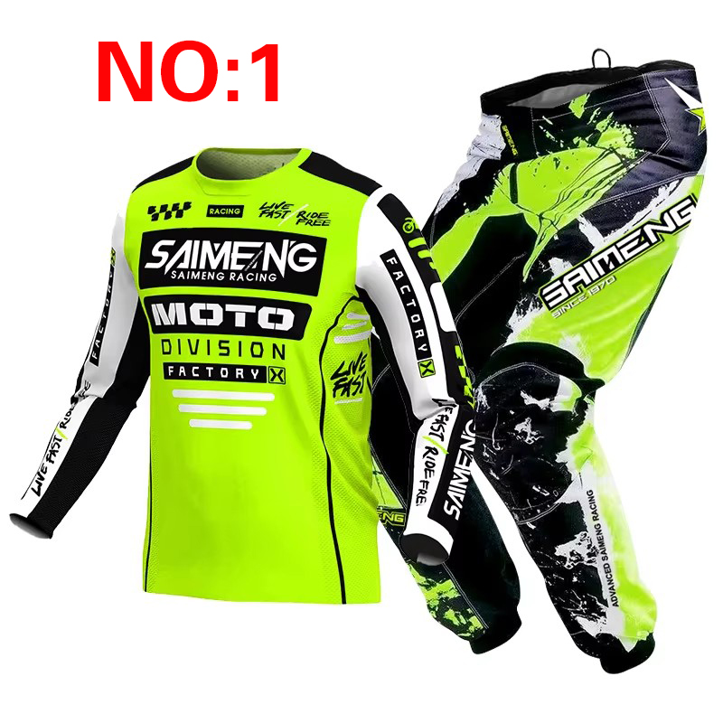 モトクロス子供用セット オートバイジャージとパンツ キッズ服 - Motorcycle Gear Youth のレビューと価格