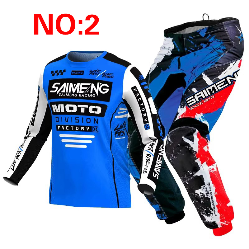 モトクロス子供用セット オートバイジャージとパンツ キッズ服 - Motorcycle Gear Youth のレビューと価格