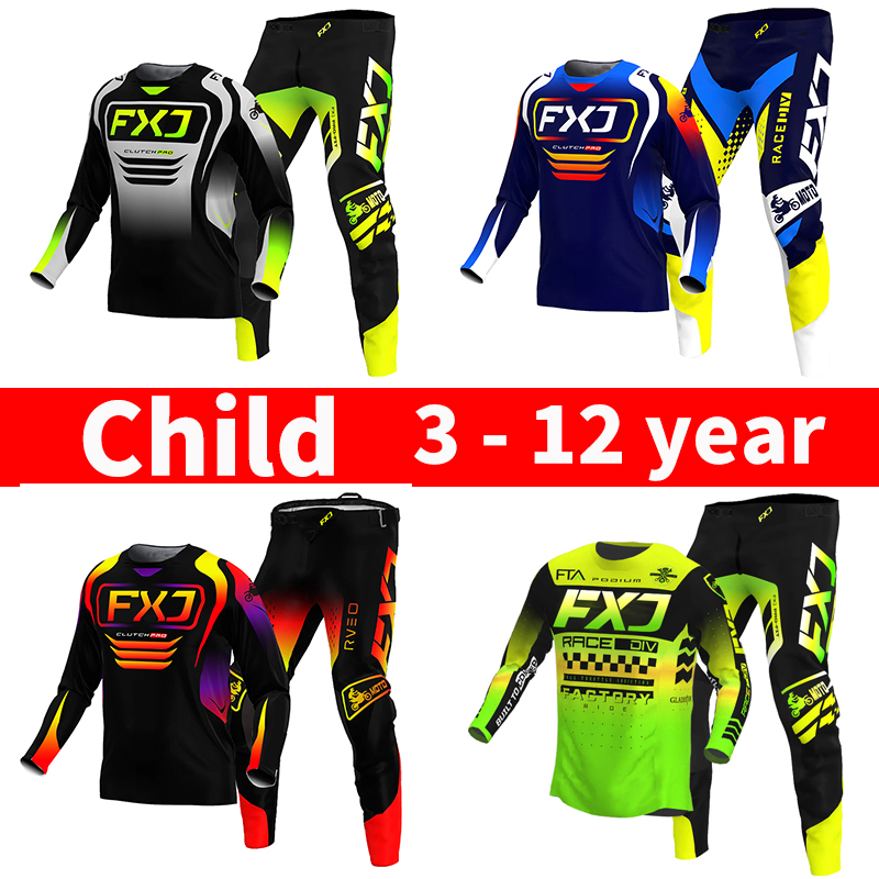 モトクロス子供セットオートバイジャージとパンツ子供服ピンク少 - Motorcycle Gear Youth のレビューと価格