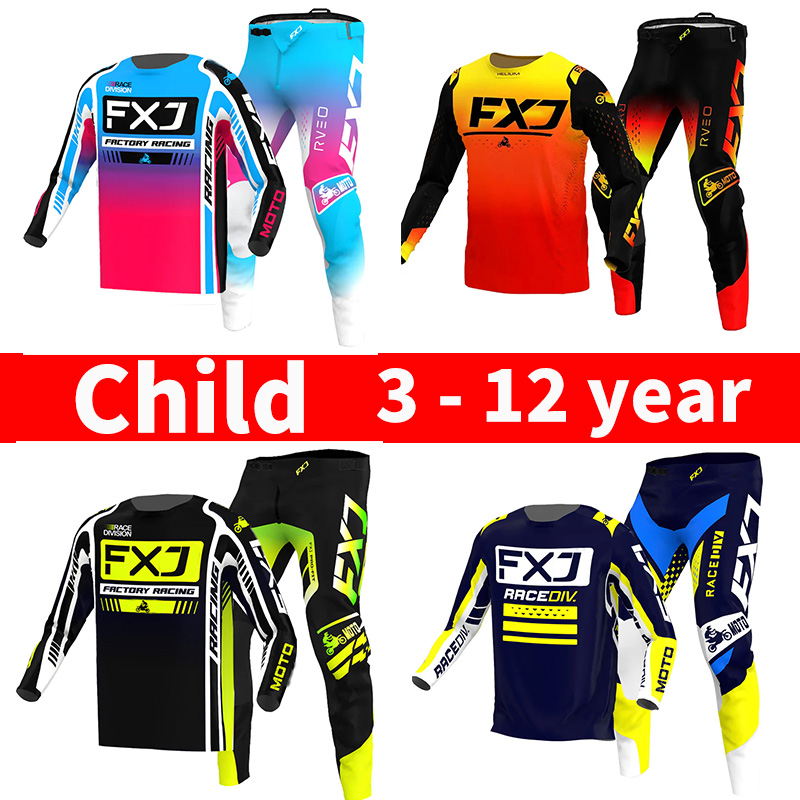 モトクロス子供セットオートバイジャージとパンツ子供服ピンク少 - Motorcycle Gear Youth のレビューと価格