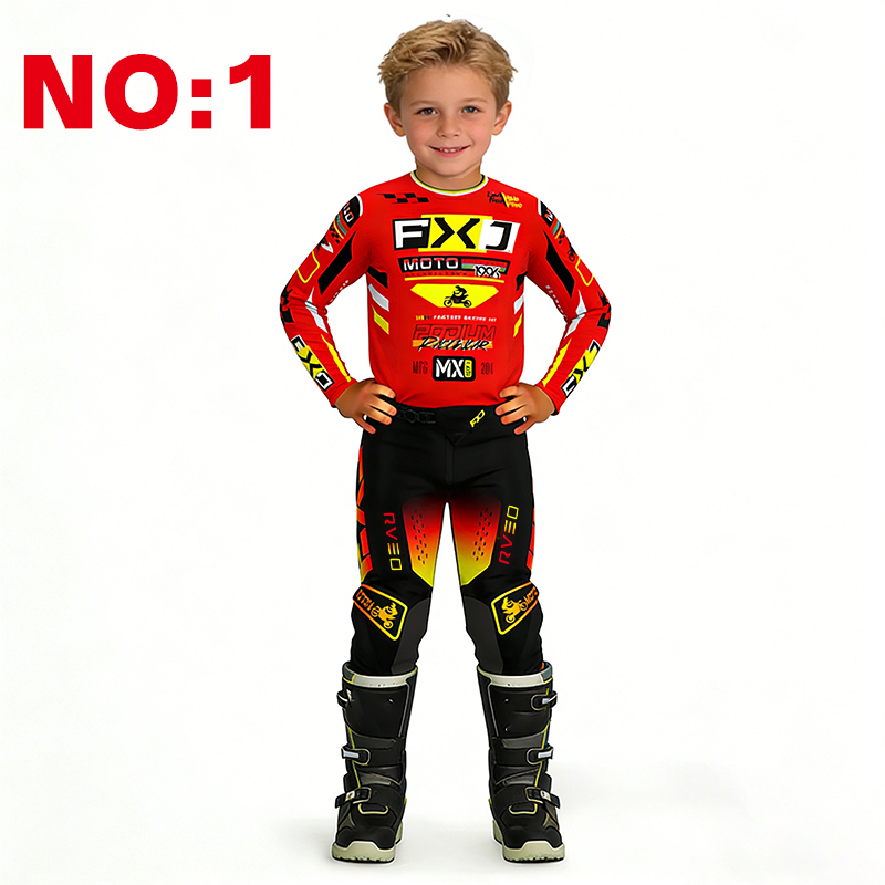 モトクロス子供用セット オートバイジャージ＆パンツ キッズ服 - Motorcycle Gear Youth のレビューと価格