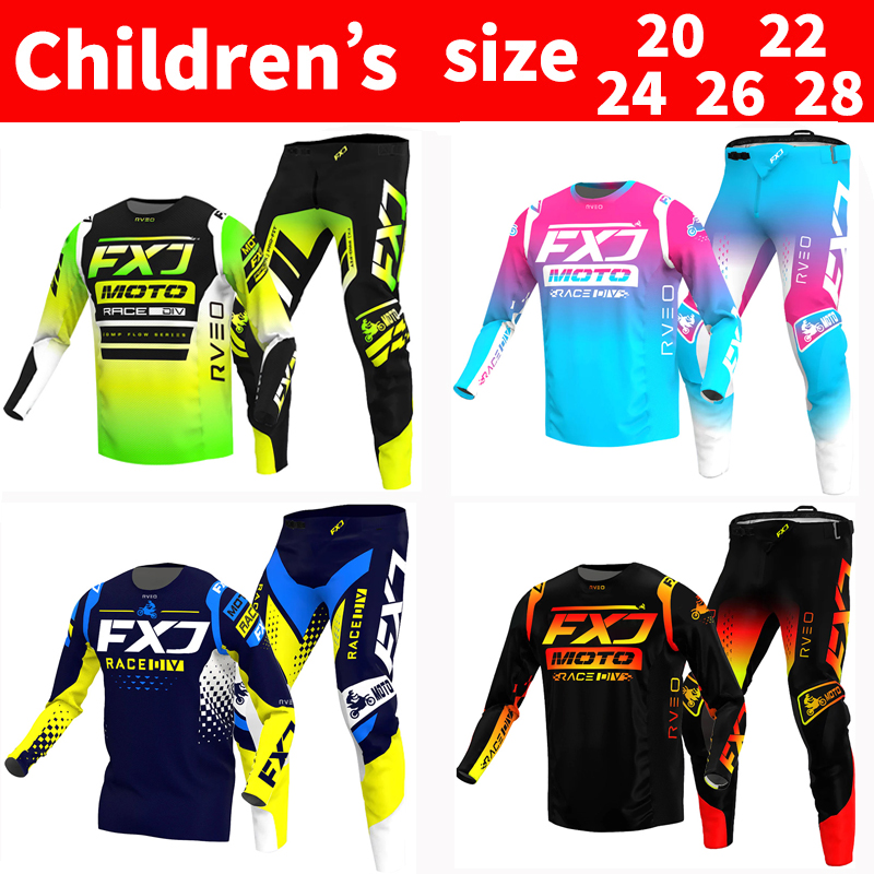 FXJ モトクロスジャージとパンツキッズ子供ユース MTB  - Motorcycle Gear Youth のレビューと価格
