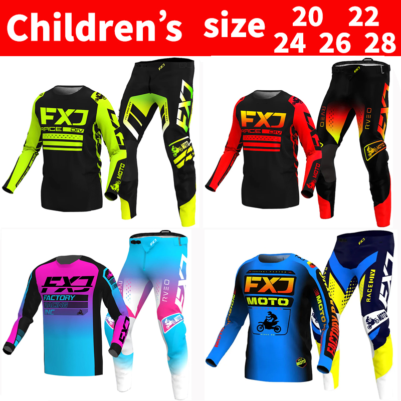 FXJ モトクロスジャージとパンツキッズ子供ユース MTB  - Motorcycle Gear Youth のレビューと価格