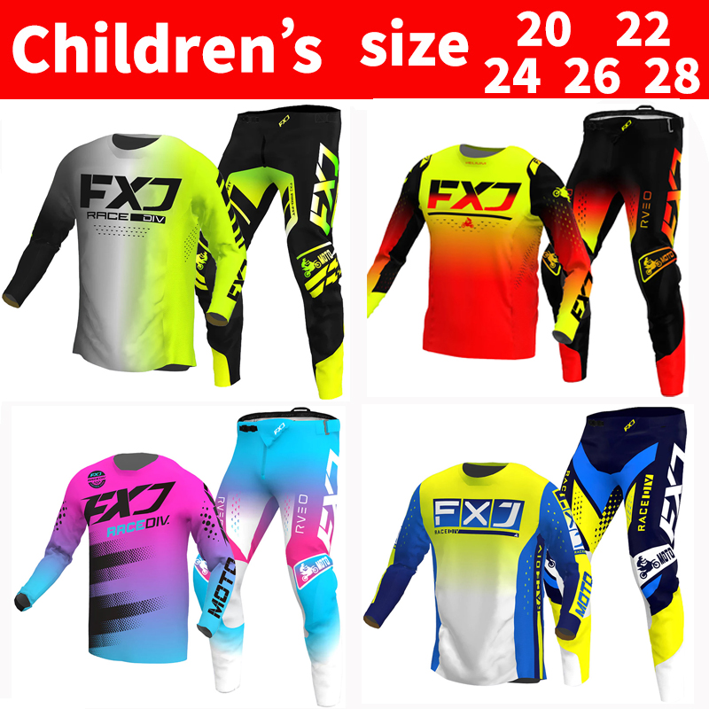 FXJ モトクロスジャージとパンツキッズ子供ユース MTB  - Motorcycle Gear Youth のレビューと価格