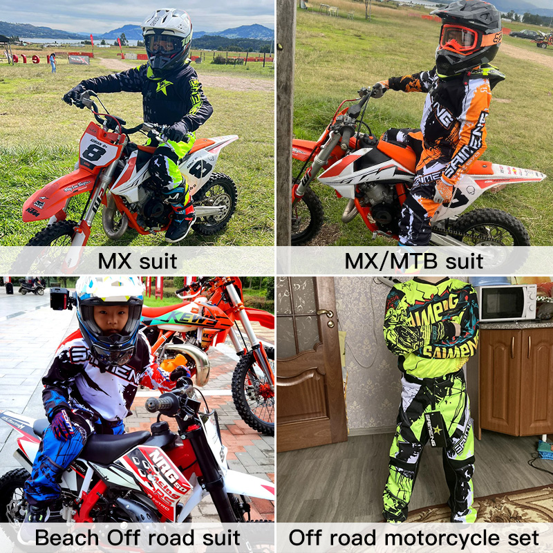 子供用エンデューロスーツ キッズモトクロススーツ 男の子と女 - Motorcycle Gear Kids のレビューと価格