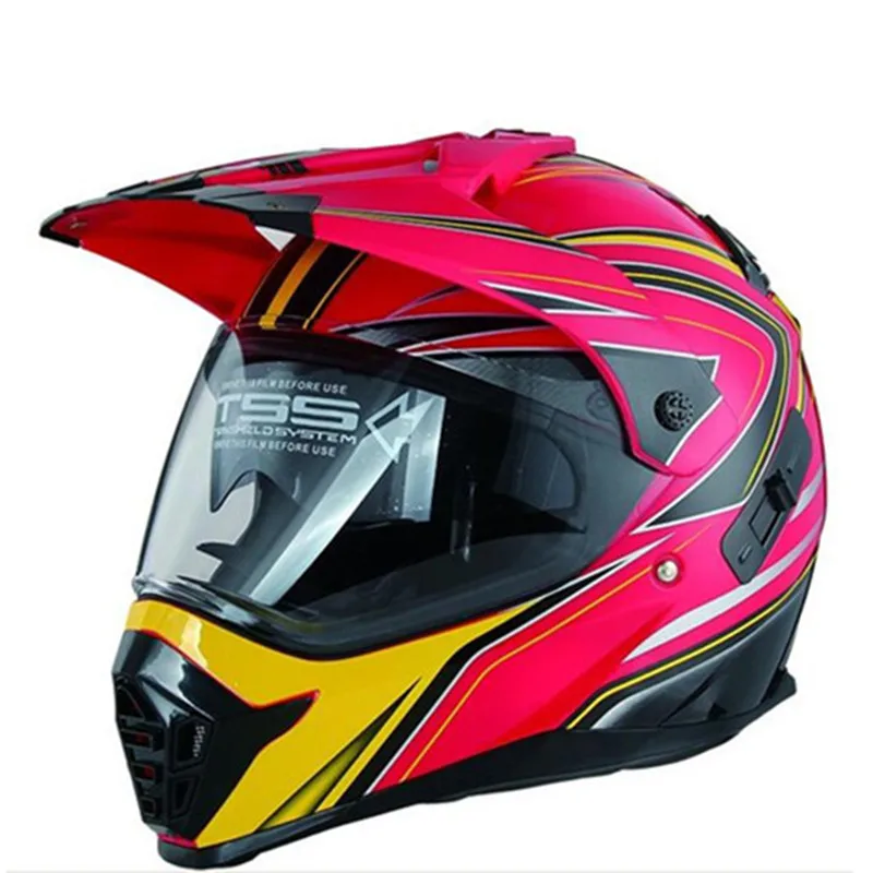 赤黄色モトクロスヘルメットオートバイアクセサリー ATV K - Motorcycle Gear Yellow のレビューと価格