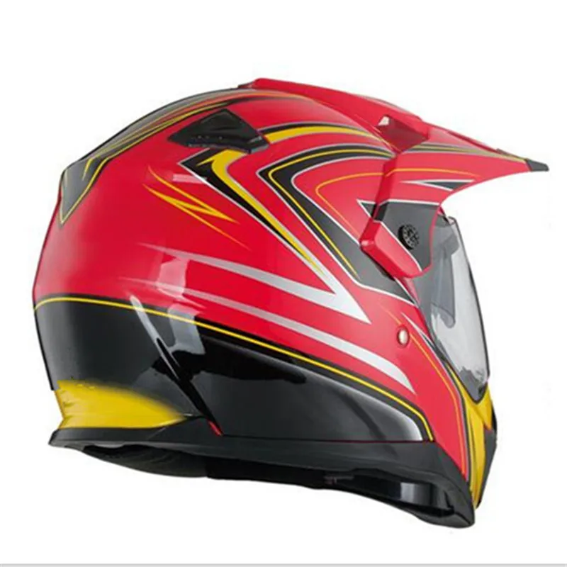 赤黄色モトクロスヘルメットオートバイアクセサリー ATV K - Motorcycle Gear Yellow のレビューと価格