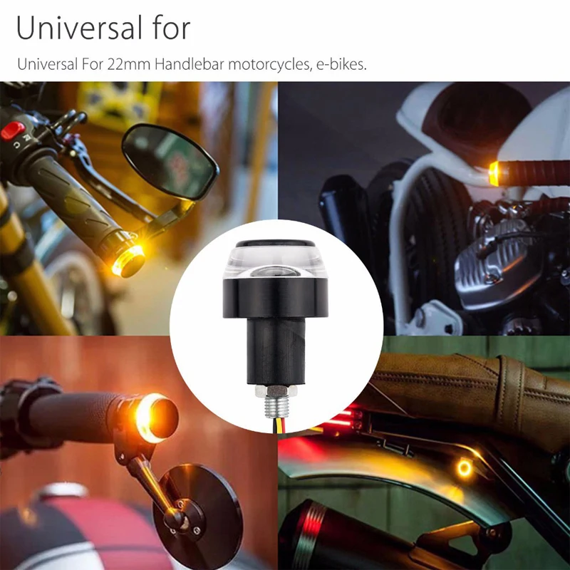 オートバイのハンドルバー用LEDウインカーライト,点滅警告灯 - Motorcycle Gear Yellow のレビューと価格